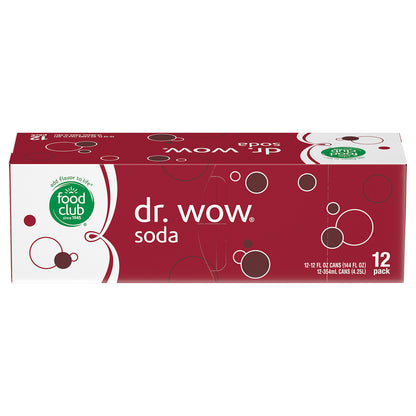 Food Club Dr. Wow Soda 12 - 12 fl oz Cans