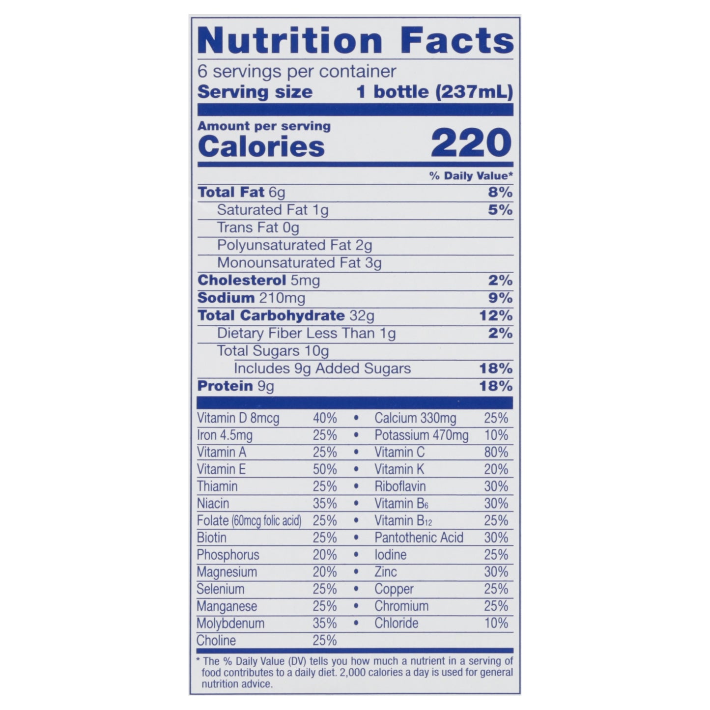 TopCare Health Original Vanilla Nutrition Shake 6  ea