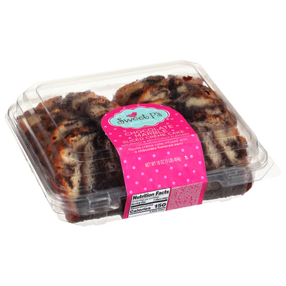 Sweet P's Bake Shop Sliced Chocolate Marble Creme Cake 16 oz