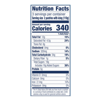 Pillsbury Toaster Strudel Pastries, Cinnamon Roll, 6 ct, 11.7 oz