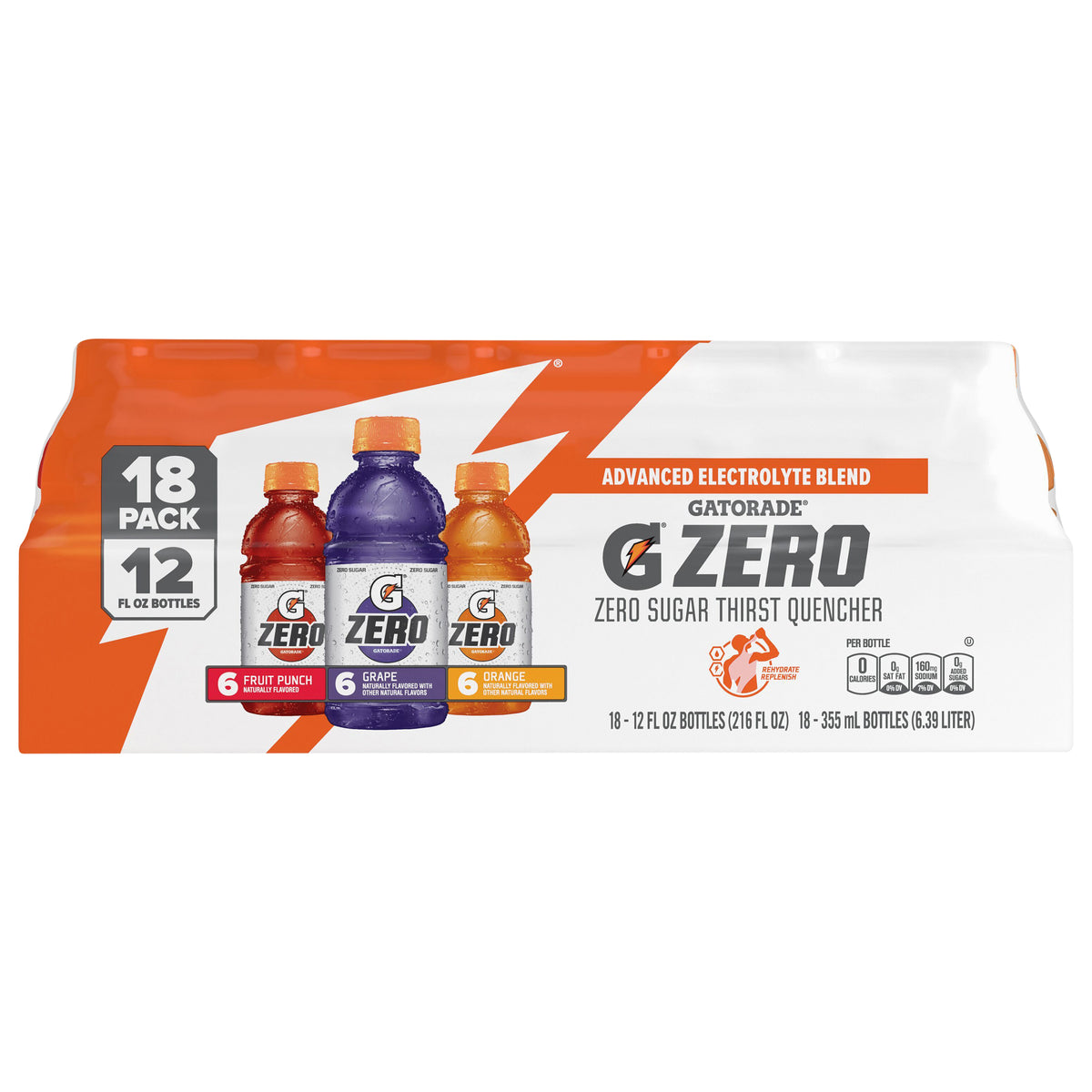Gatorade  Zero Zero Sugar Thirst Quencher Variety Pack 12 Fl Oz, 18 Count