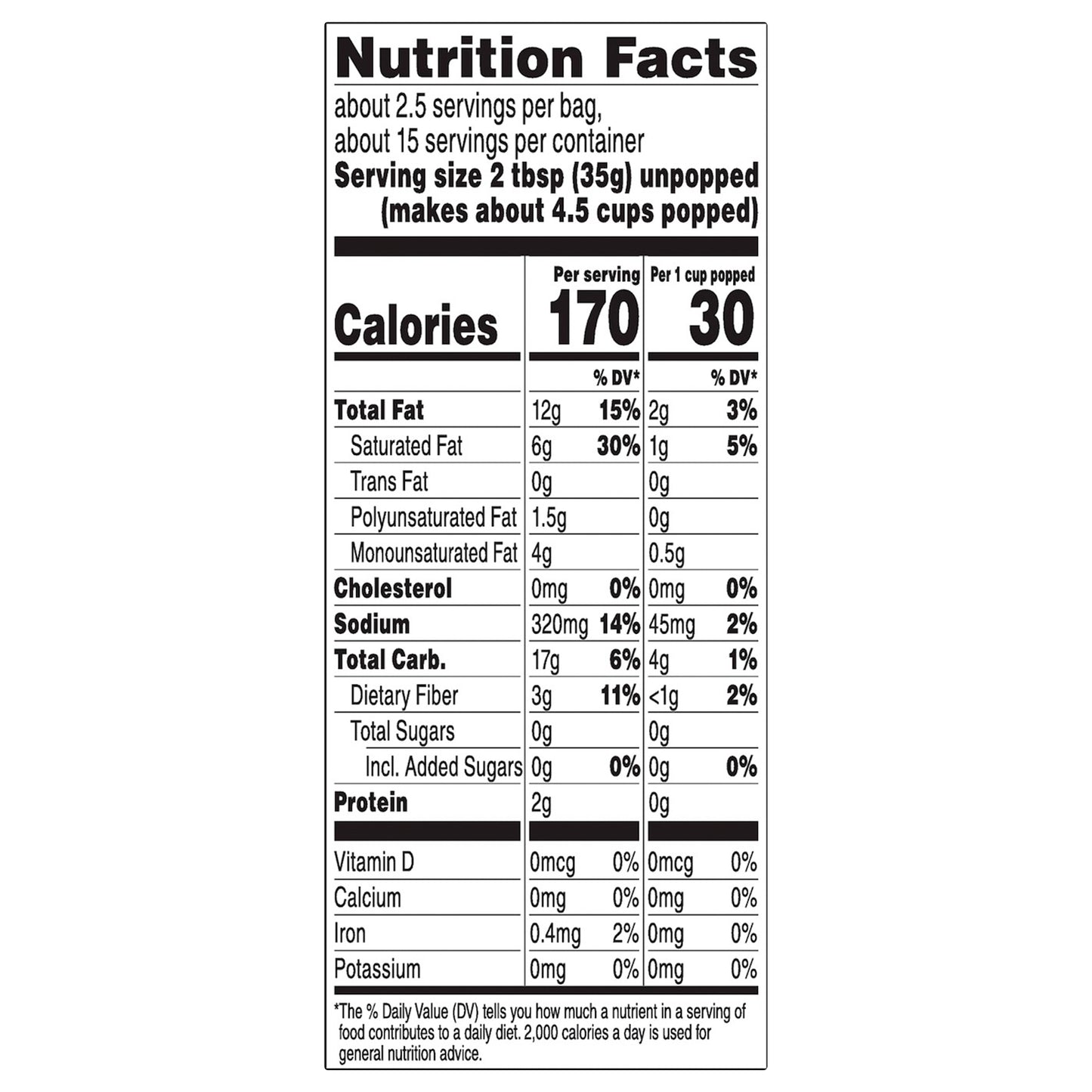 Orville Redenbacher's Butter Popcorn, 3.29 Ounce Classic Bag, 6-Count