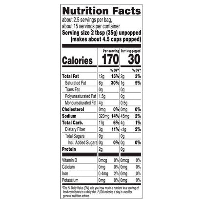 Orville Redenbacher's Butter Popcorn, 3.29 Ounce Classic Bag, 6-Count