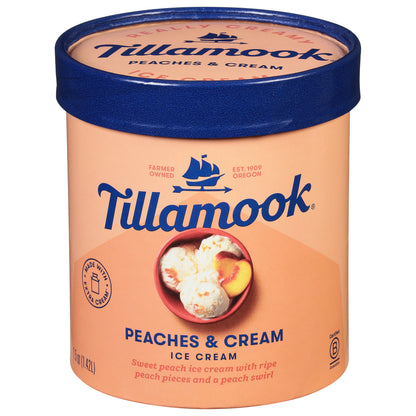 Tillamook Peaches & Cream Ice Cream 1.5 qt