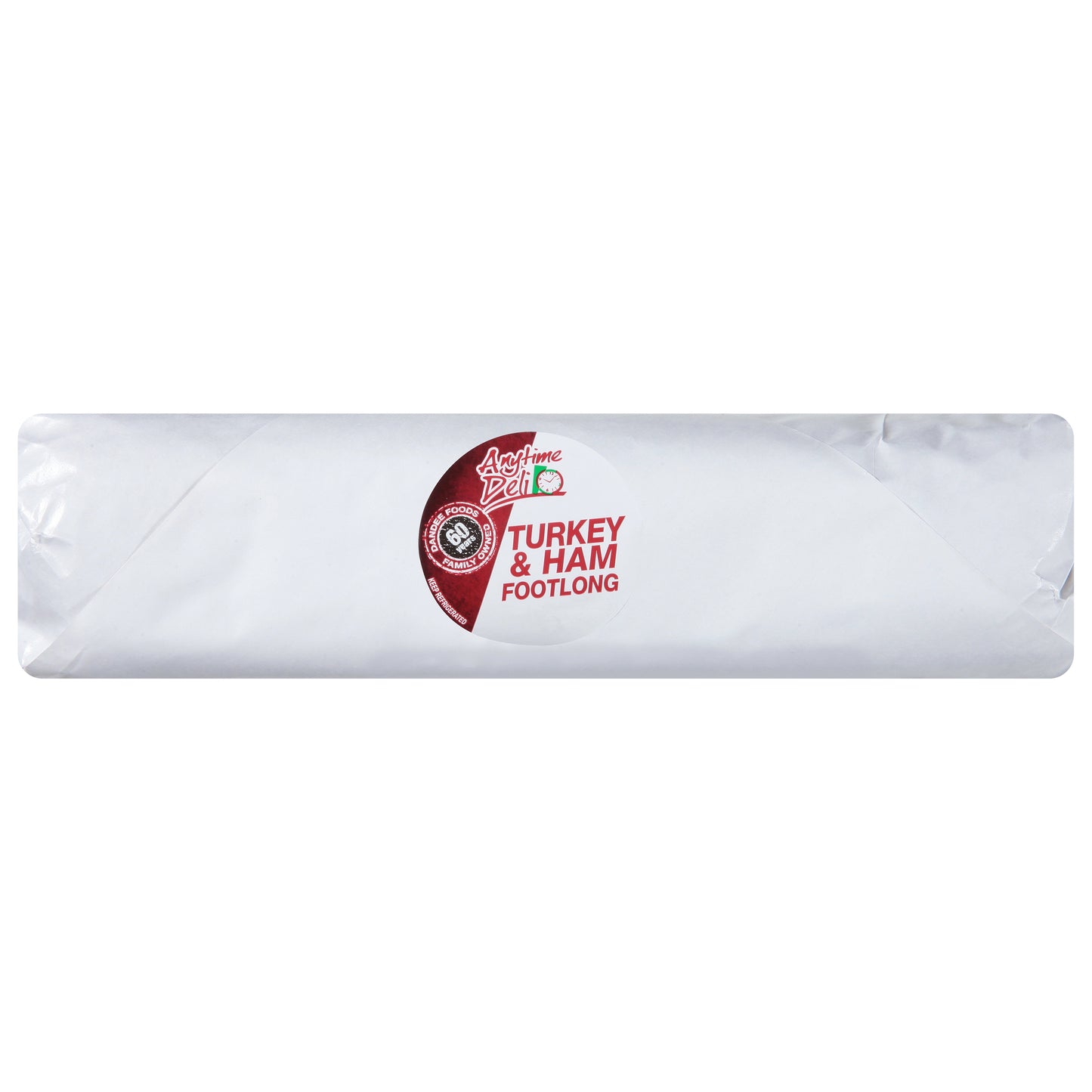 Anytime Deli Turkey & Ham Sub Footlong 13 oz