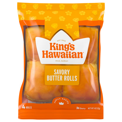 King's Hawaiian Savory Butter Rolls, 4 Ct, 4 oz
