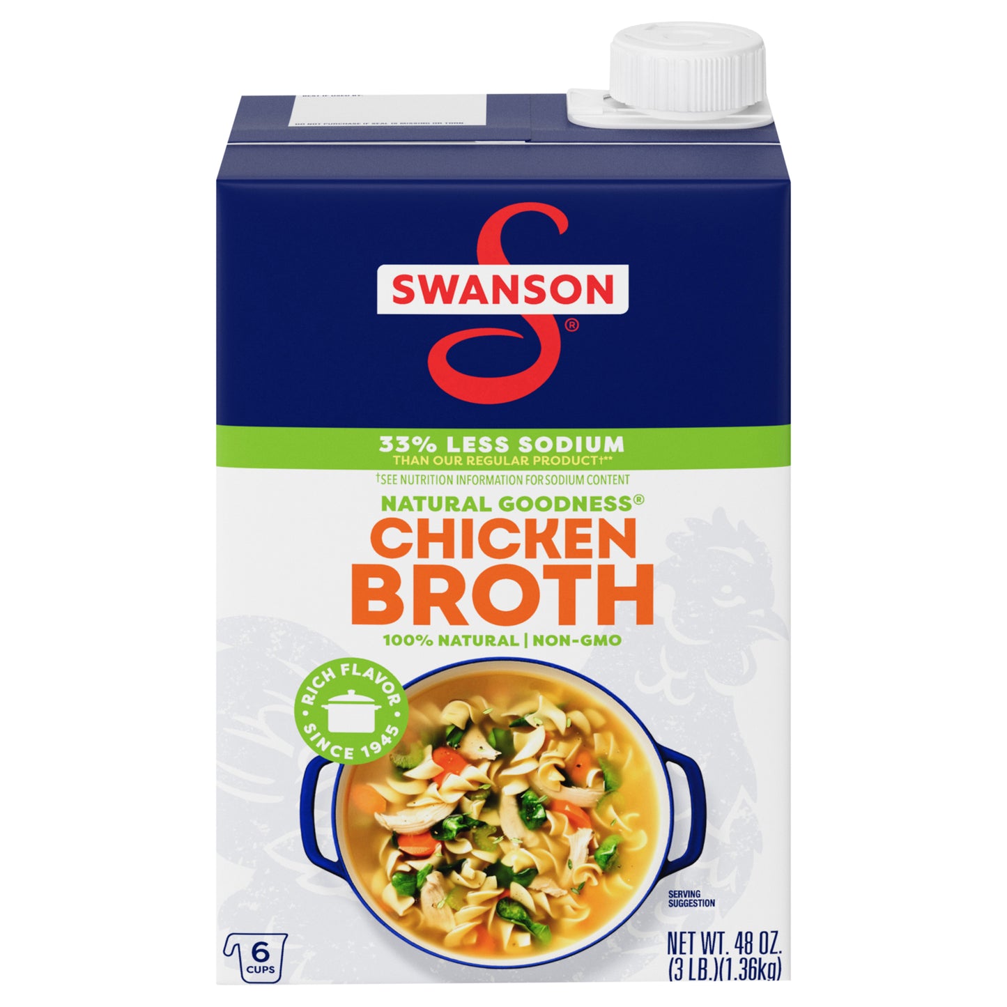 Swanson® Natural Goodness® Chicken Broth, 48 oz Carton