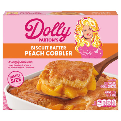 Dolly Parton's Biscuit Batter Peach Cobbler Family Size Frozen Dessert, 32 oz.