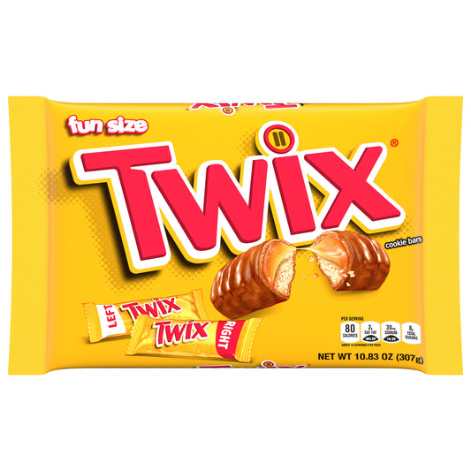 TWIX Caramel Fun Size Chocolate Cookie Candy Bar, 10.83 Oz Bag