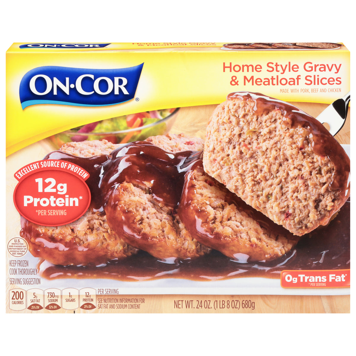 On-Cor Home Style Gravy & Meatloaf Slices 24 oz