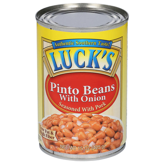 Luck's Seasoned with Pork Pinto Beans with Onion 15 oz