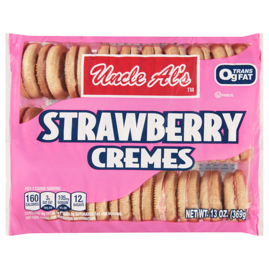 Uncle Al's Strawberry Cremes Cookies 13 oz