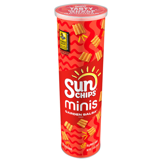 SunChips Minis Whole Grain Snacks Garden Salsa Flavored 3 3/4 Oz