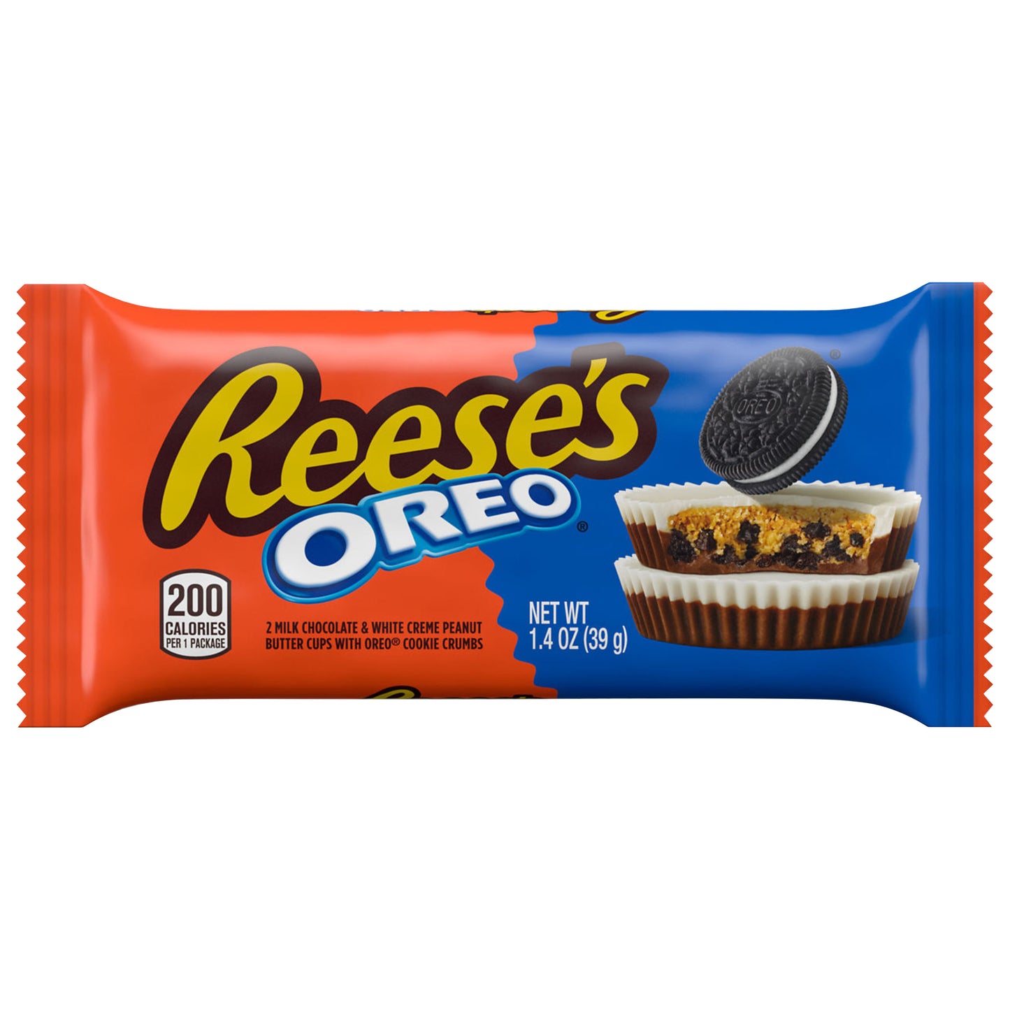 REESE'S OREO® Milk Chocolate and White Creme Peanut Butter Cups, Candy Pack, 1.4 oz