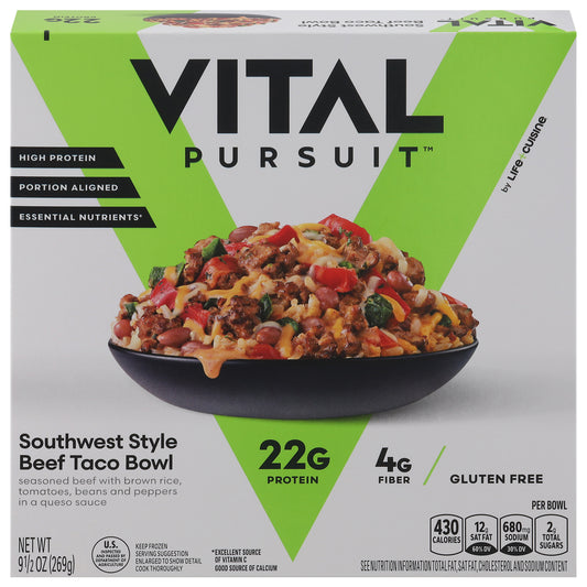 Vital Pursuit Southwest Style Beef Taco Bowl 9.5 oz