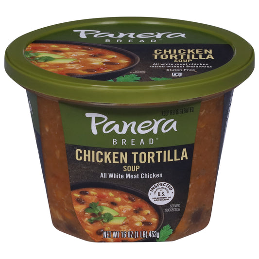 Panera Bread Chicken Tortilla Soup, 16 OZ Soup Cup (Gluten Free)
