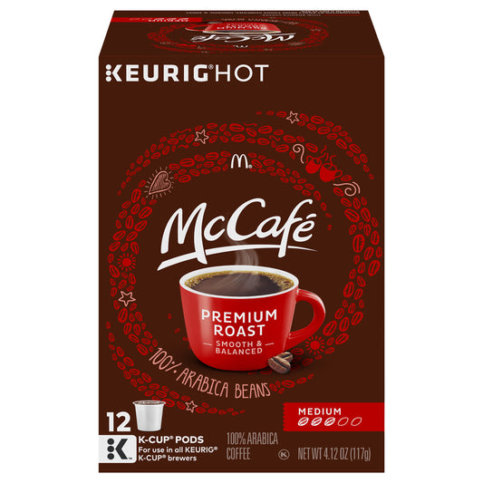 McCafe Premium Roast Medium Coffee K-Cup Pods, Caffeinated, 12 ct - 4.12 oz Box