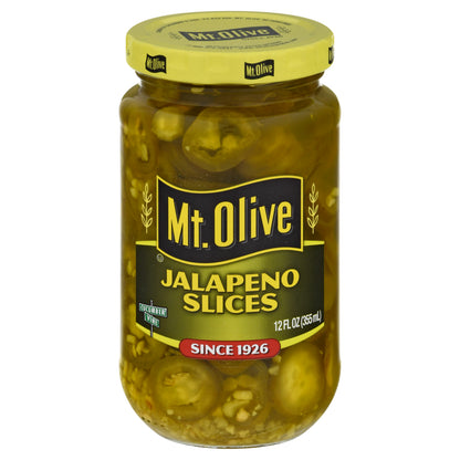 Mt Olive Jalapeno Slices 12 fl oz Jar