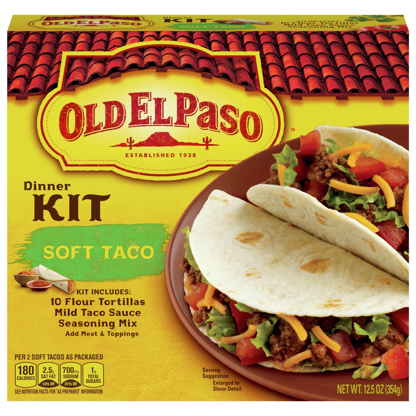 Old El Paso Soft Taco Dinner Kit, 12.5 oz.