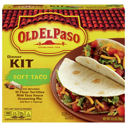 Old El Paso Soft Taco Dinner Kit, 12.5 oz.