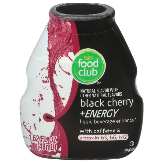 Food Club +Energy Black Cherry Liquid Beverage Enhancer 1.62 fl oz