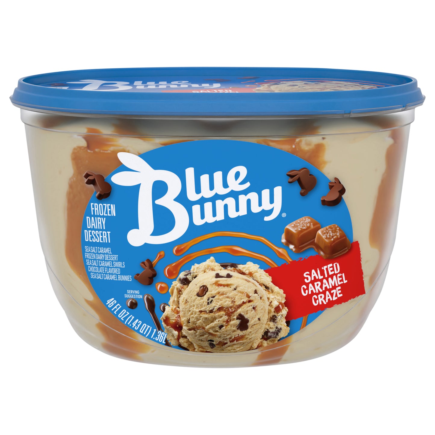 Blue Bunny Salted Caramel Craze Frozen Dessert, 46 fl oz