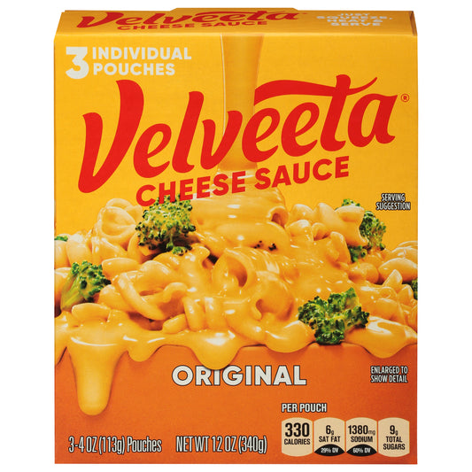 Velveeta Original Cheese Sauce 3 - 4 oz Pouches