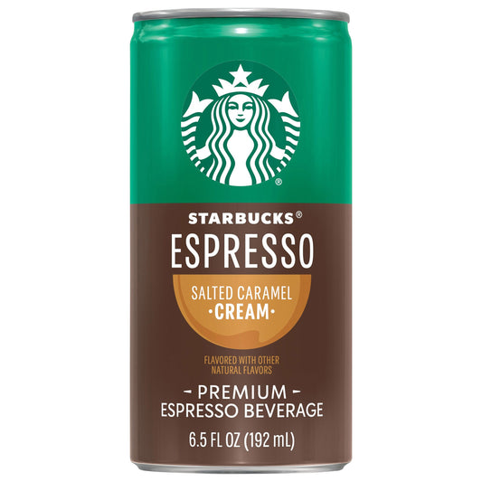 Starbucks Doubleshot Espresso Premium Espresso Beverage Espresso & Salted Caramel Cream 6.5 Fl Oz Can