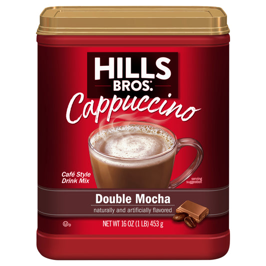 Hills Bros. Cappuccino Cafe Style Double Mocha Drink Mix 16 oz