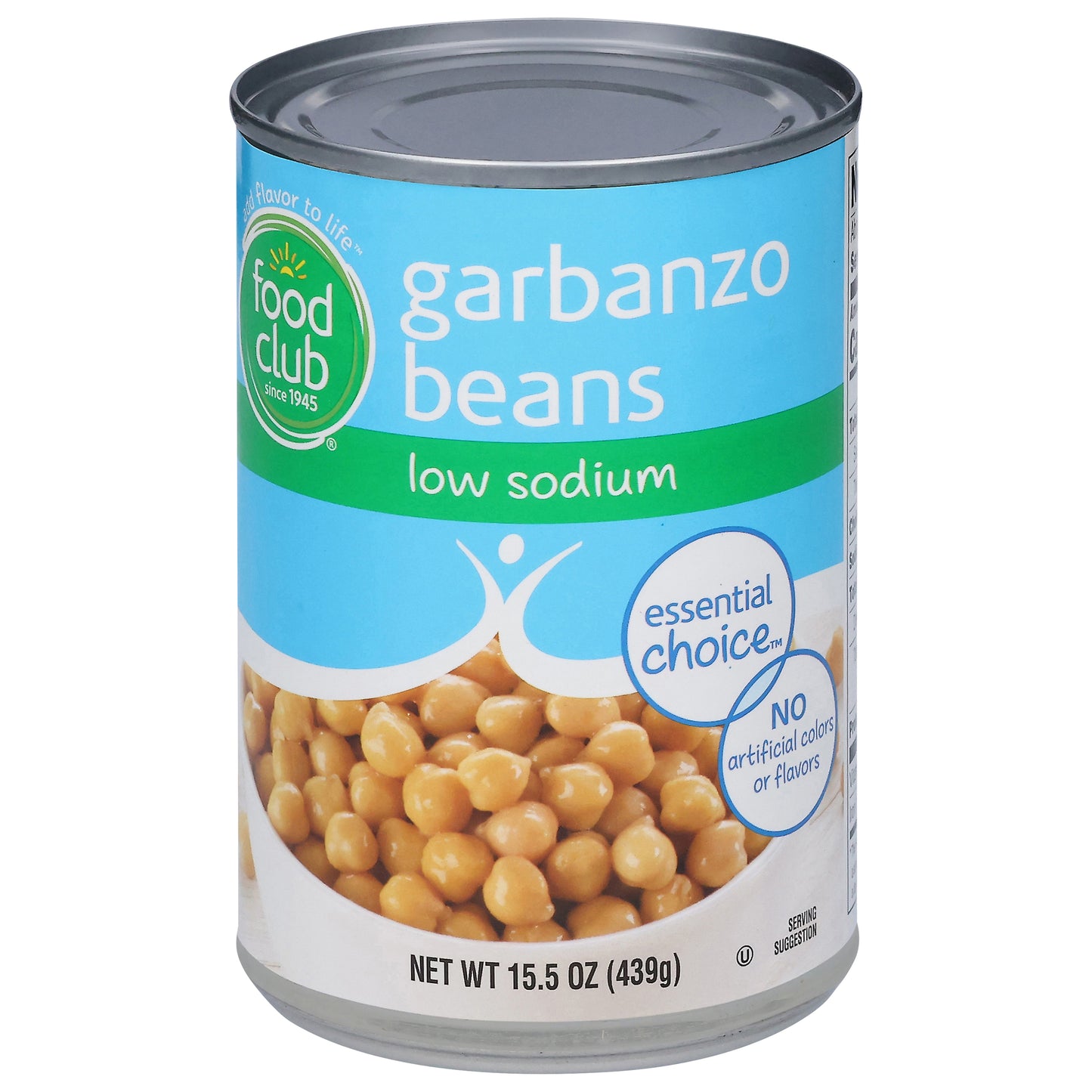 Food Club Essential Choice Low Sodium Garbanzo Beans 15.5 oz