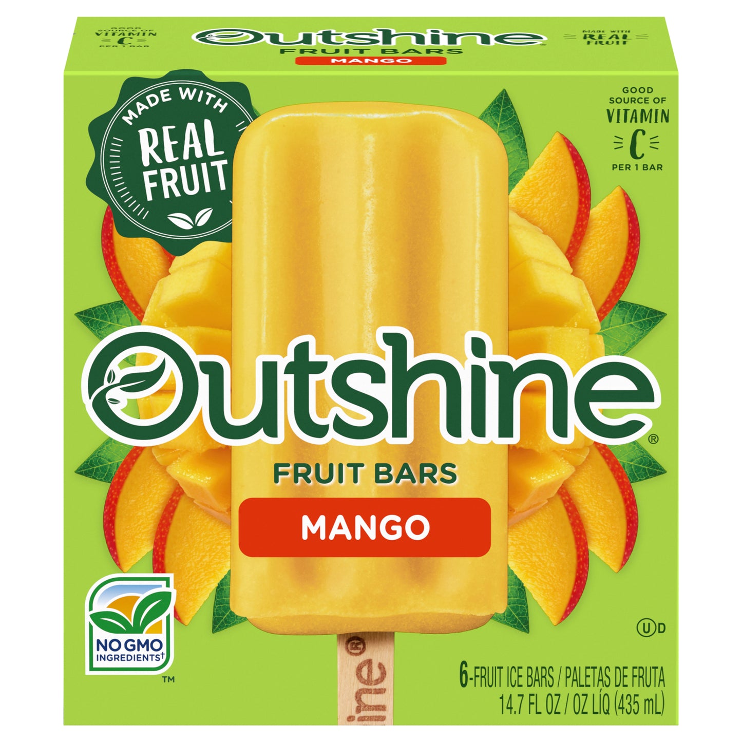 Outshine Mango Frozen Fruit Bars, 6 Count