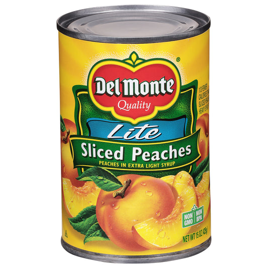 Del Monte Lite Sliced Peaches 15 oz