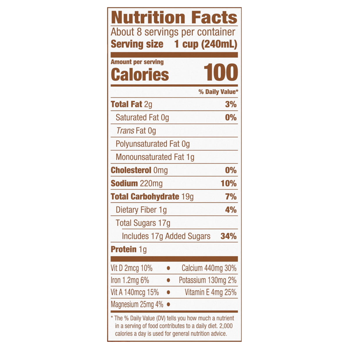 Silk Almond Milk, Dark Chocolate, Dairy Free, Gluten Free, 64 FL OZ Half Gallon