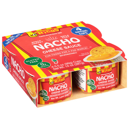 Ricos Nacho Dipping Cups Cheese Sauce 4 - 3.5 oz
