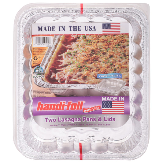 Handi-Foil Lasagna Pans & Lids 2 ea