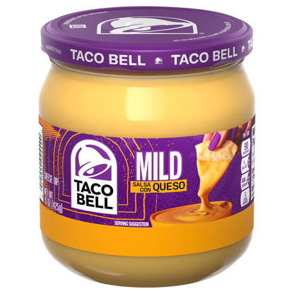 Taco Bell Mild Salsa Con Queso Cheese Dip, 15 oz Jar