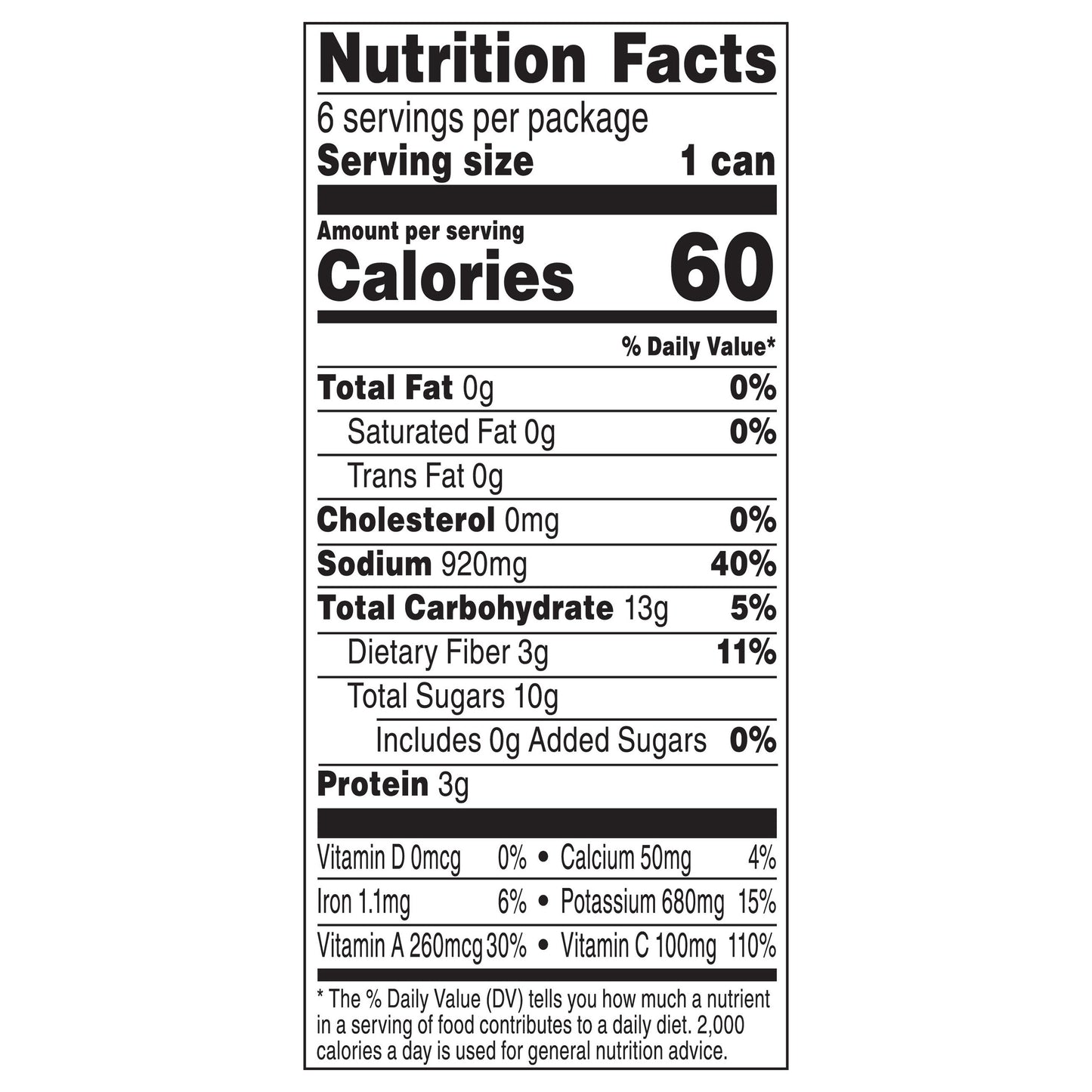 V8 Original 100% Vegetable Juice 6 - 11.5 fl oz Cans
