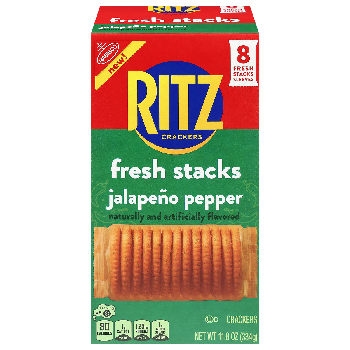 Ritz Fresh Stacks Jalapeno Pepper Crackers 8 Sleeves
