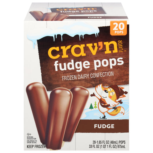 Crav'n Flavor Pops Fudge Frozen Dairy Confection 20 ea