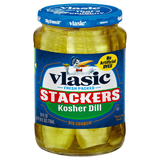 Vlasic Stackers Kosher Dill Pickles, Keto Friendly, 24 fl. oz.