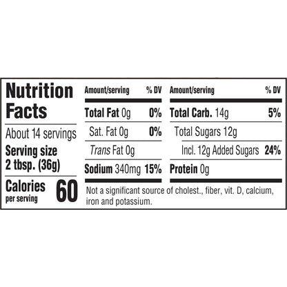 Kraft Sweet Honey Slow-Simmered Barbecue Sauce, 18 oz Bottle
