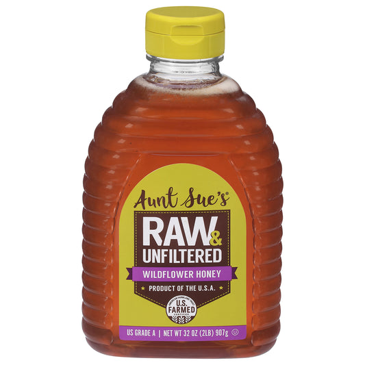 Aunt Sue's Raw & Unfiltered Wildflower Honey 32 oz
