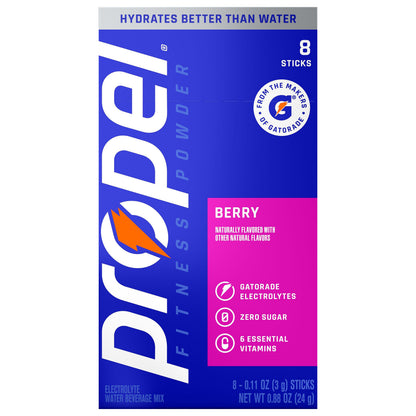 Propel Electrolytes Water Beverage Mix Berry 0.11 Oz X 8
