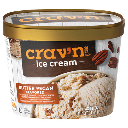 Crav'n Flavor Butter Pecan Flavored Ice Cream 48 fl oz