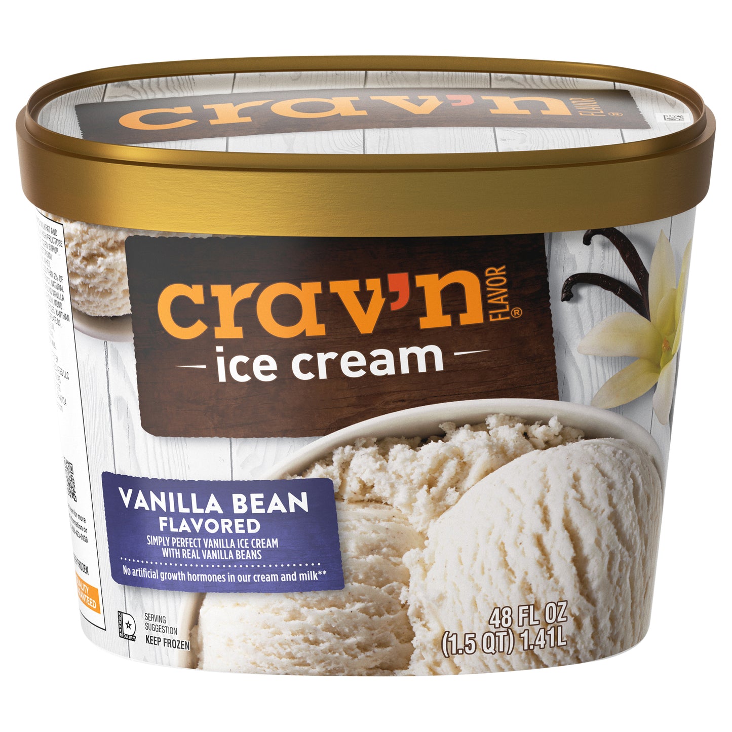 Crav'n Flavor Vanilla Bean Flavored Ice Cream 48 fl oz