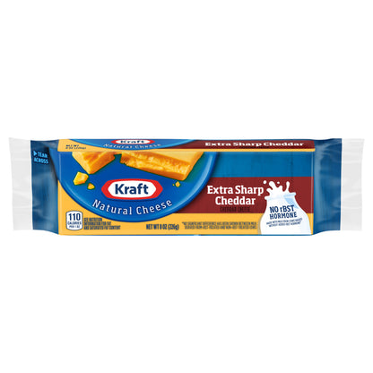 Kraft Extra Sharp Cheddar Cheese, 8 oz Block