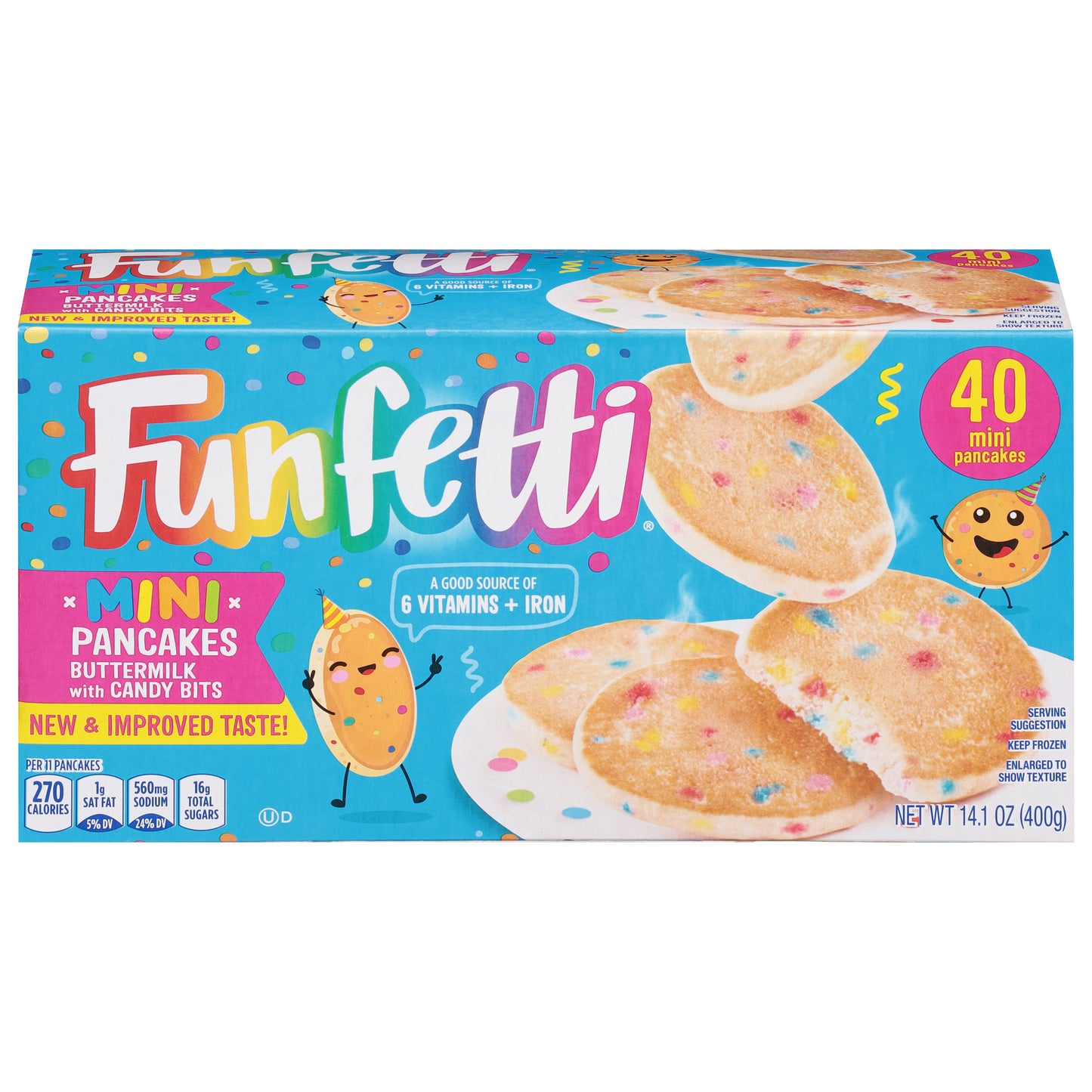 Funfetti Buttermilk with Candy Bits Pancakes Mini 40 ea