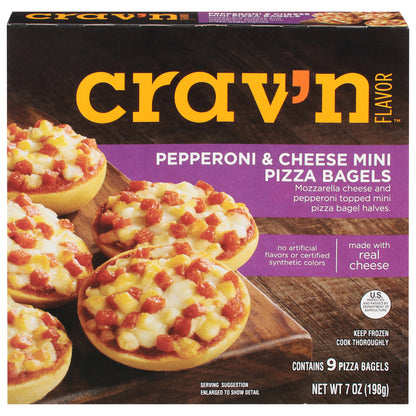 Crav'n Flavor Mini Three Cheese Pizza Bagels 7 oz