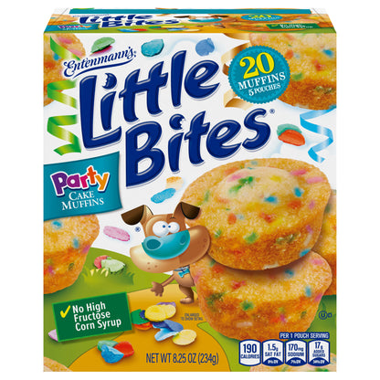 Entenmann's Little Bites Party Cake Mini Muffins, 5 packs, 8.25 oz