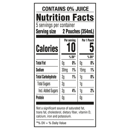 Capri Sun Roarin' Waters Strawberry Kiwi Flavored with other natural flavors Water Beverage, 10 ct Box, 6 fl oz Drink Pouches
